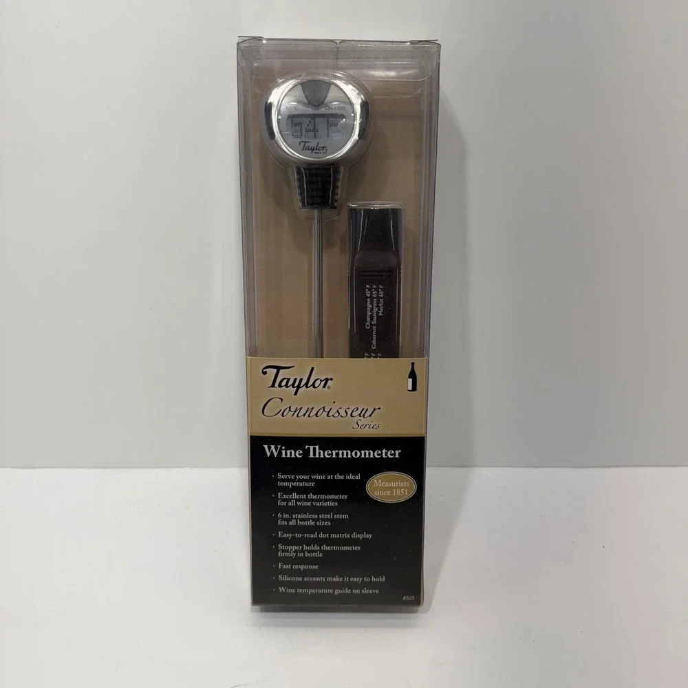 Taylor Connoisseur Series Digital Wine Thermometer 505 Stainless Steel Silver